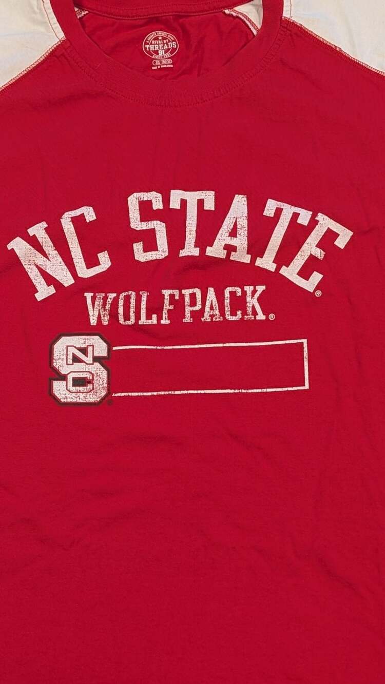 NC State Wolfpack 2XL Rivalry Threads Graphic Ringer T-Shirt - Picture 3 of 7